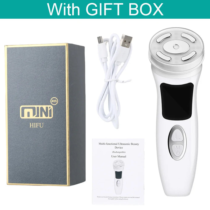 Lifting Machine 4 In 1 Ultrasound Anti-aging Facial Massager Skin Tightening Skincare Device
