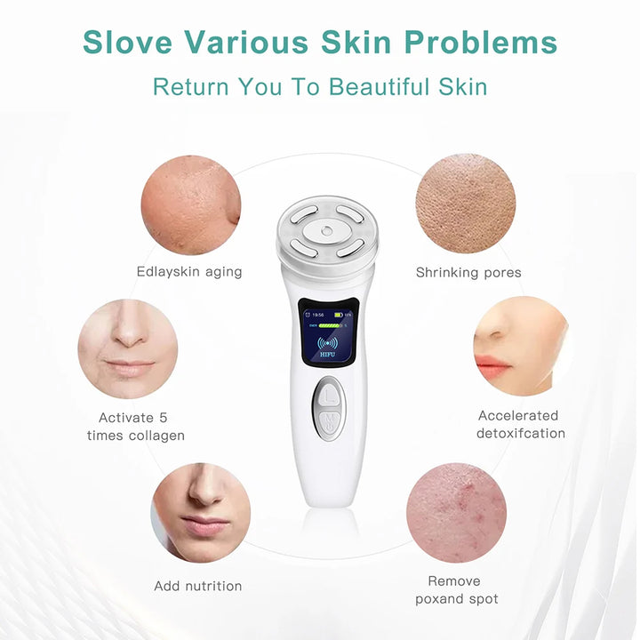 Lifting Machine 4 In 1 Ultrasound Anti-aging Facial Massager Skin Tightening Skincare Device