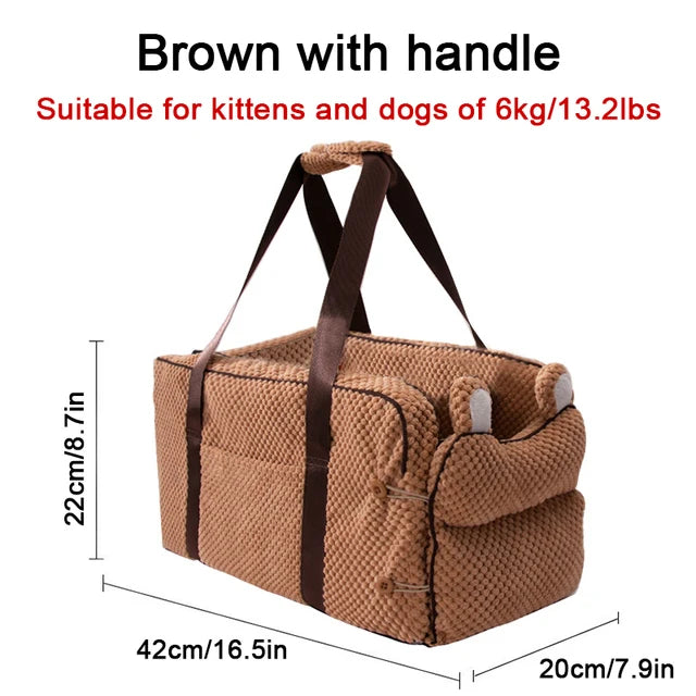 Portable Bed for Cats and Dogs  Safety Seat with Central Control for Car