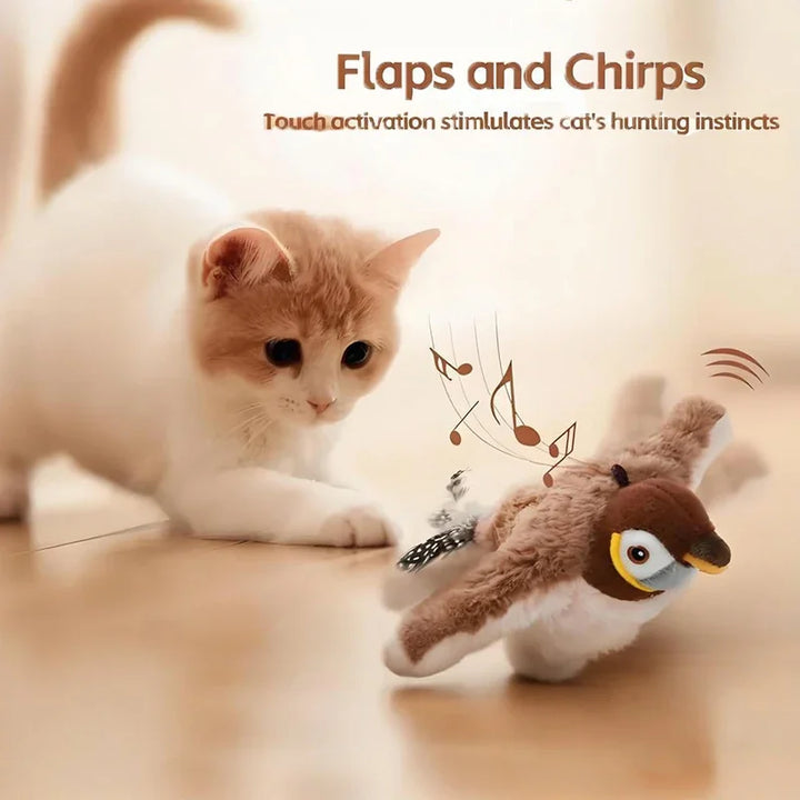 Interactive Cat Toy Flapping Bird with Catnip
