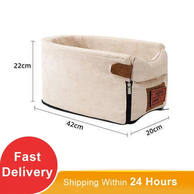 Portable Bed for Cats and Dogs  Safety Seat with Central Control for Car