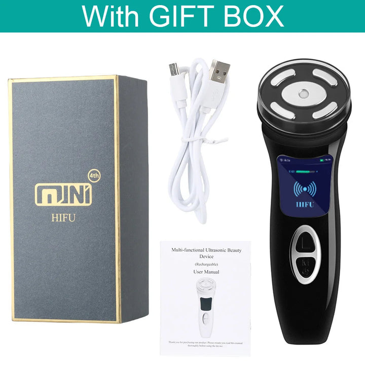 Lifting Machine 4 In 1 Ultrasound Anti-aging Facial Massager Skin Tightening Skincare Device