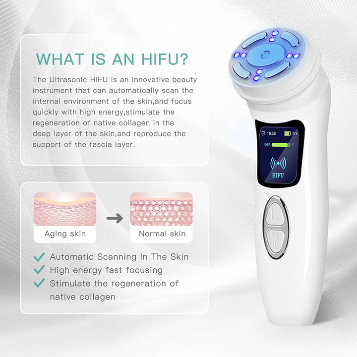 Lifting Machine 4 In 1 Ultrasound Anti-aging Facial Massager Skin Tightening Skincare Device