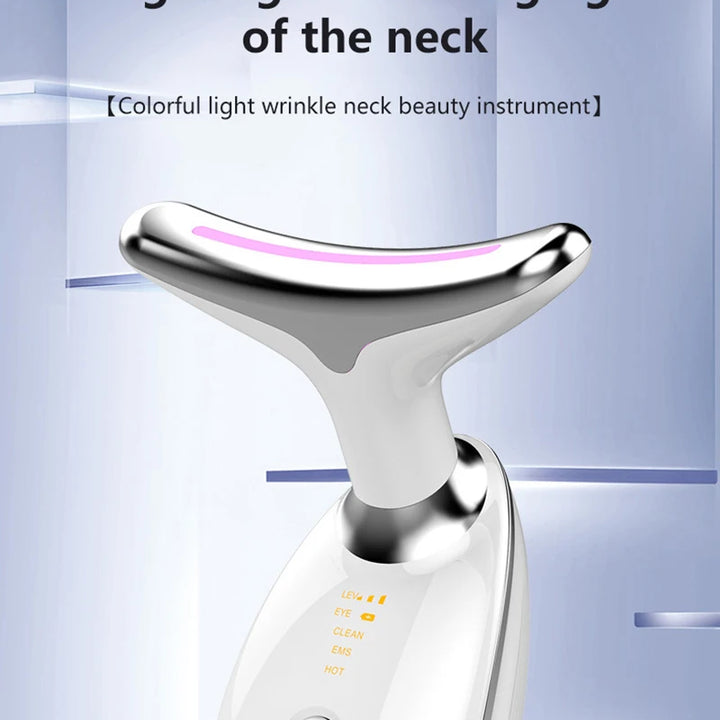 7 Colors Anti Wrinkle Facial Massager Neck Face Beauty Device Skin Tighten Facial Lift Device Reduce Double Chin Skin Care Tool