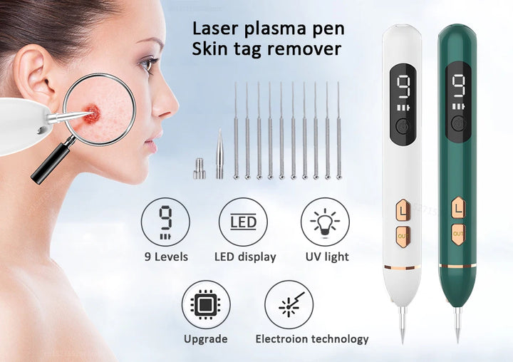 Laser Plasma Pen Black Dots Freckles Mole Wart Remover Pen Dark Spot Remover For Face Electric Pimples Tattoo Skin Tag Removal