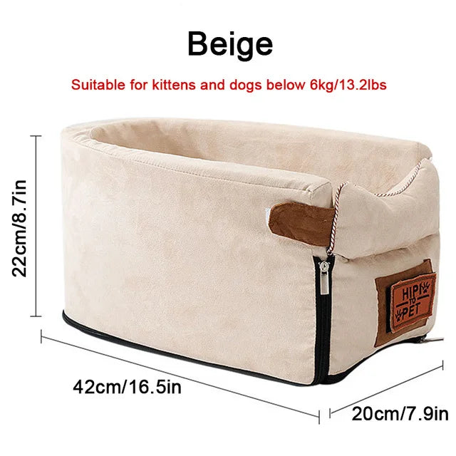 Portable Bed for Cats and Dogs  Safety Seat with Central Control for Car