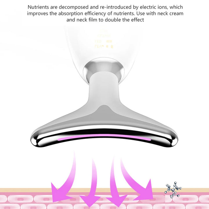 7 Colors Anti Wrinkle Facial Massager Neck Face Beauty Device Skin Tighten Facial Lift Device Reduce Double Chin Skin Care Tool