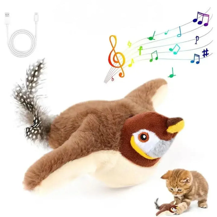 Interactive Cat Toy Flapping Bird with Catnip