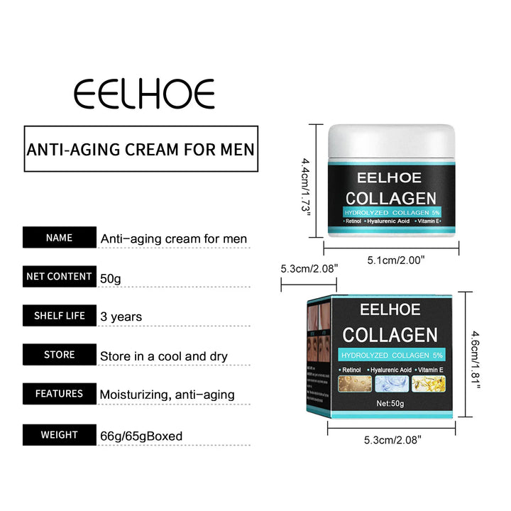 EELHOE Vitamin E Moisturizing Cream Man Improve Rough Dry Skin Tightening Nourishing Retinol Rejuvenate the Face Cream Man 50g
