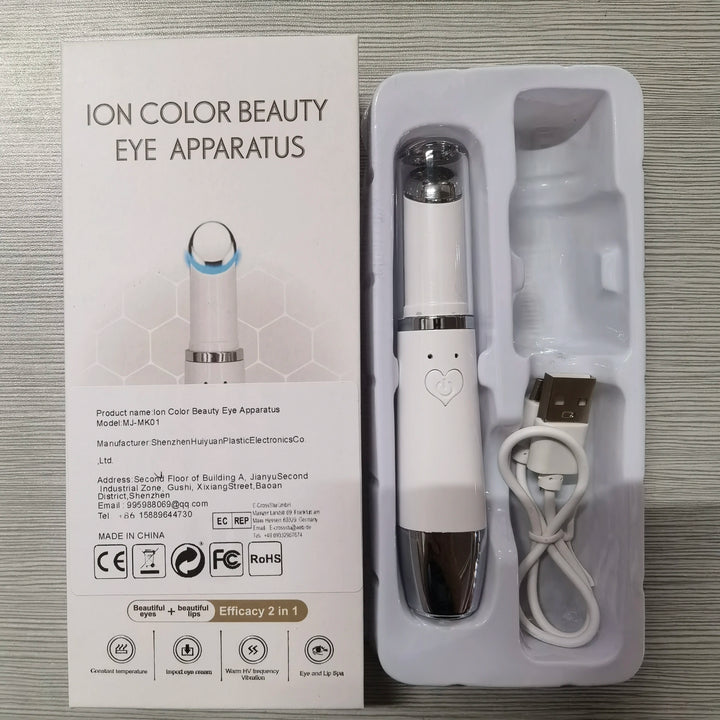 New IPL Vibration Eye Massager Anti Dark Circle Blue Light  Anti Wrinkle Eye Massage Pen Hot Compress Eye Beauty Care Device