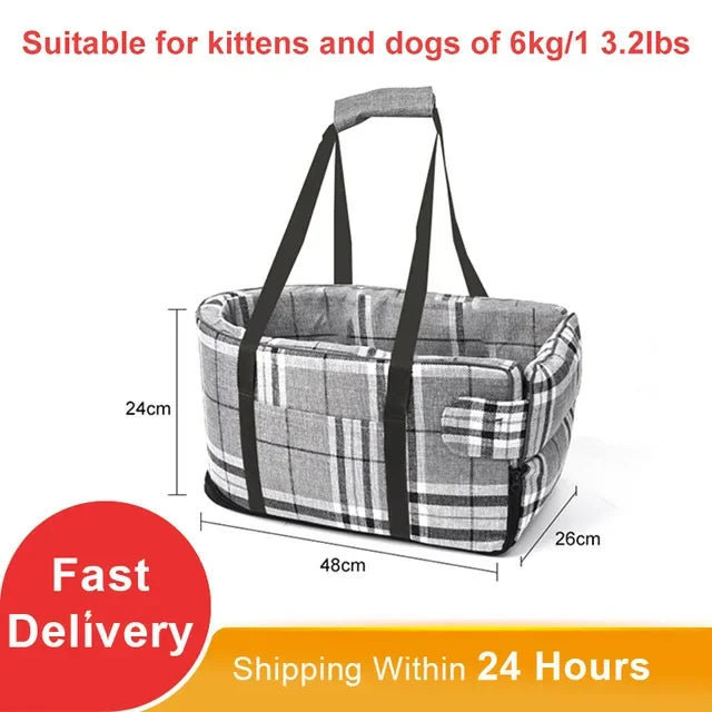 Portable Bed for Cats and Dogs  Safety Seat with Central Control for Car