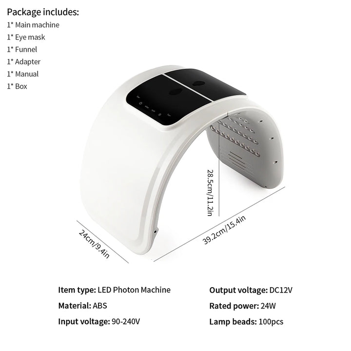 Photon LED Face Mask 7 Colors Nano Spray Beauty Machine Deep Moisturize Skin Care Home Use LED Beauty Mask